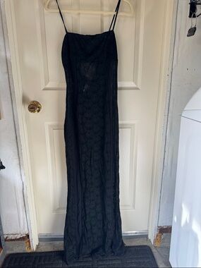 Urban Outfitters Black Lace Maxi Slip Dress - Women